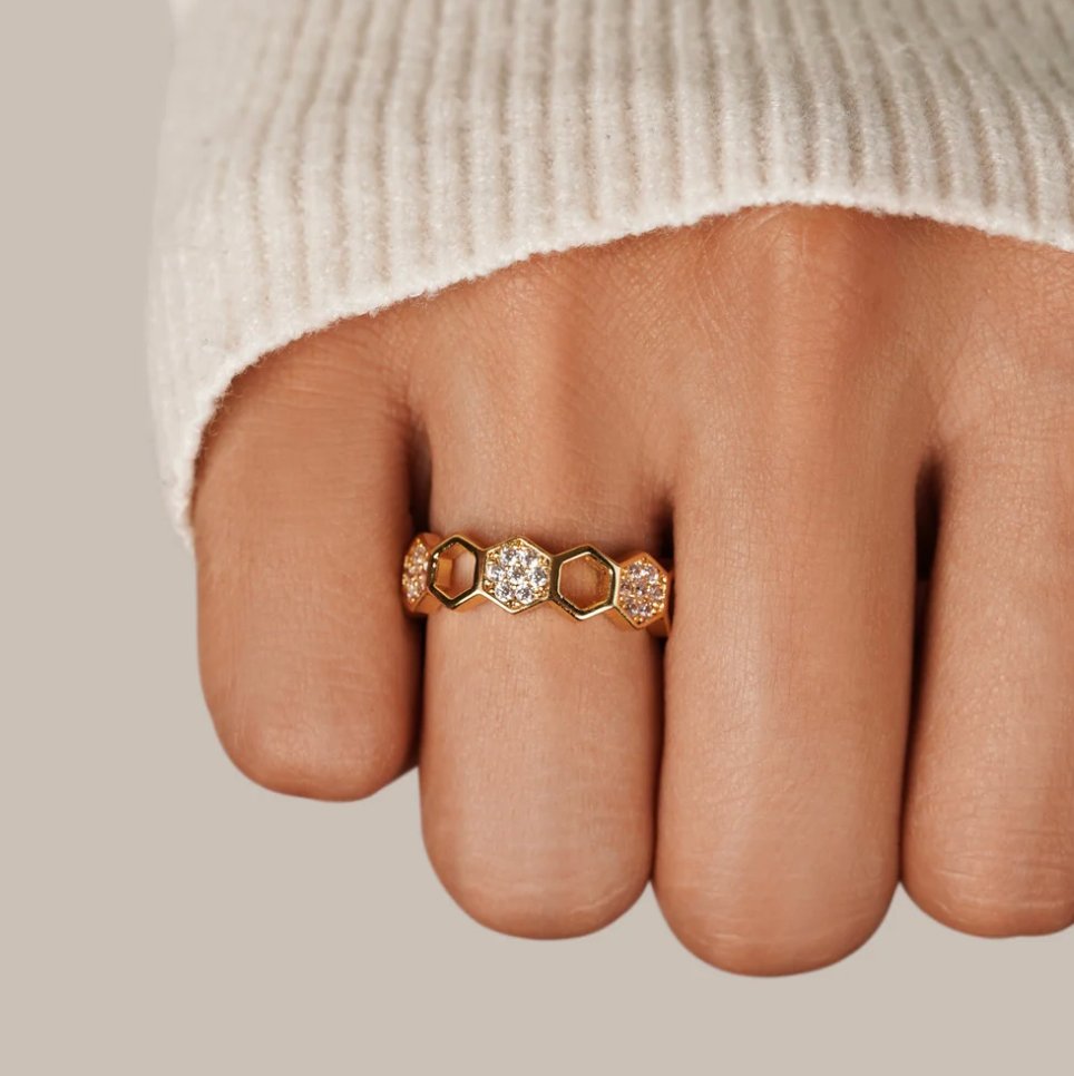 Bague Cinthia en or et cristal