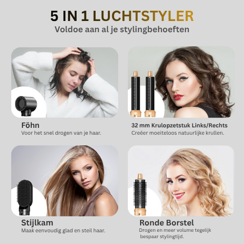 Airella™  5-in-1 Hair Styler – salonhaar in 10 minuten
