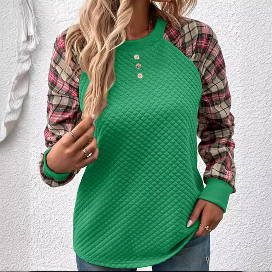 Elodie™ | Sweat-shirt patchwork matelassé