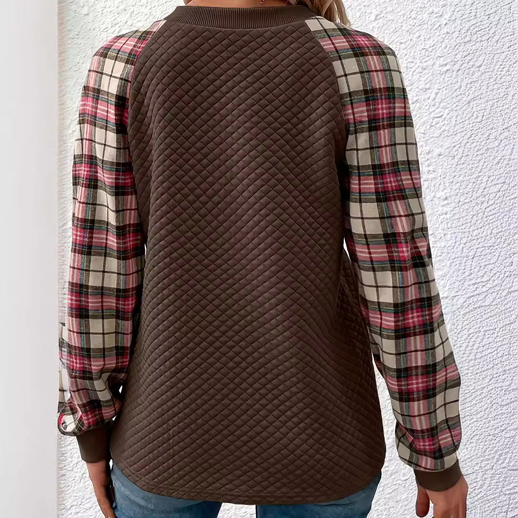 Elodie™ | Sweat-shirt patchwork matelassé