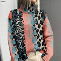 Freya | Pull col roulé imprimé safari moderne