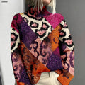 Arabella | Tricot léopard patchwork artistique