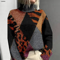 Edith | Pull géométrique tendance aux tons naturels