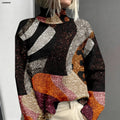 Pénélope | Pull col roulé imprimé léopard floral