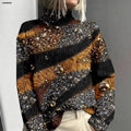 Margaret | Pull abstrait artistique aux tons naturels