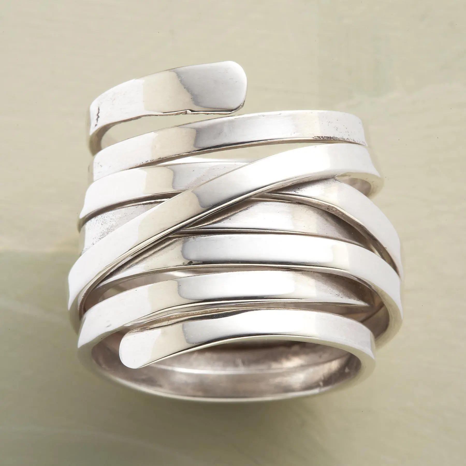 Lourdes - Bague vintage en argent épais 