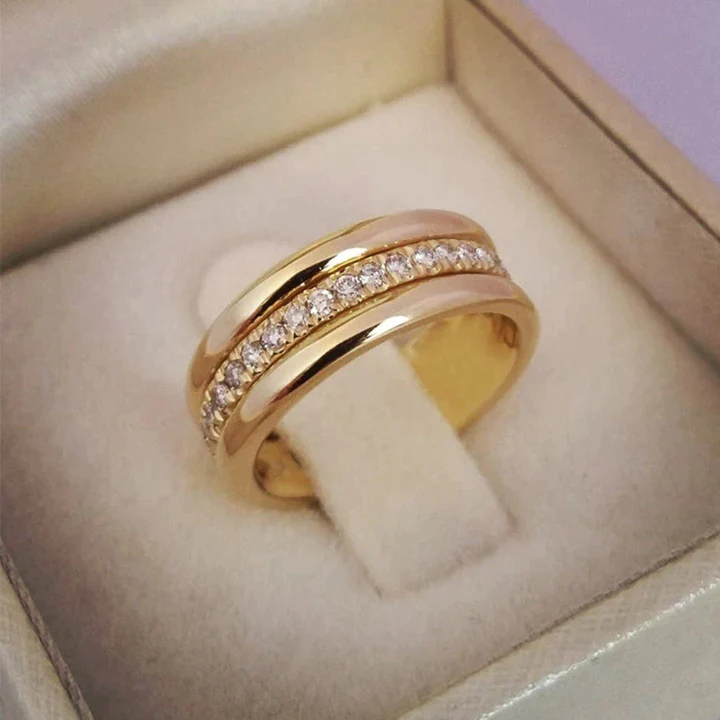 Bague Juana - Bague vintage sertie de zircon 