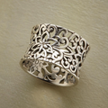 Carolina - Bague vintage en argent avec espace creux 