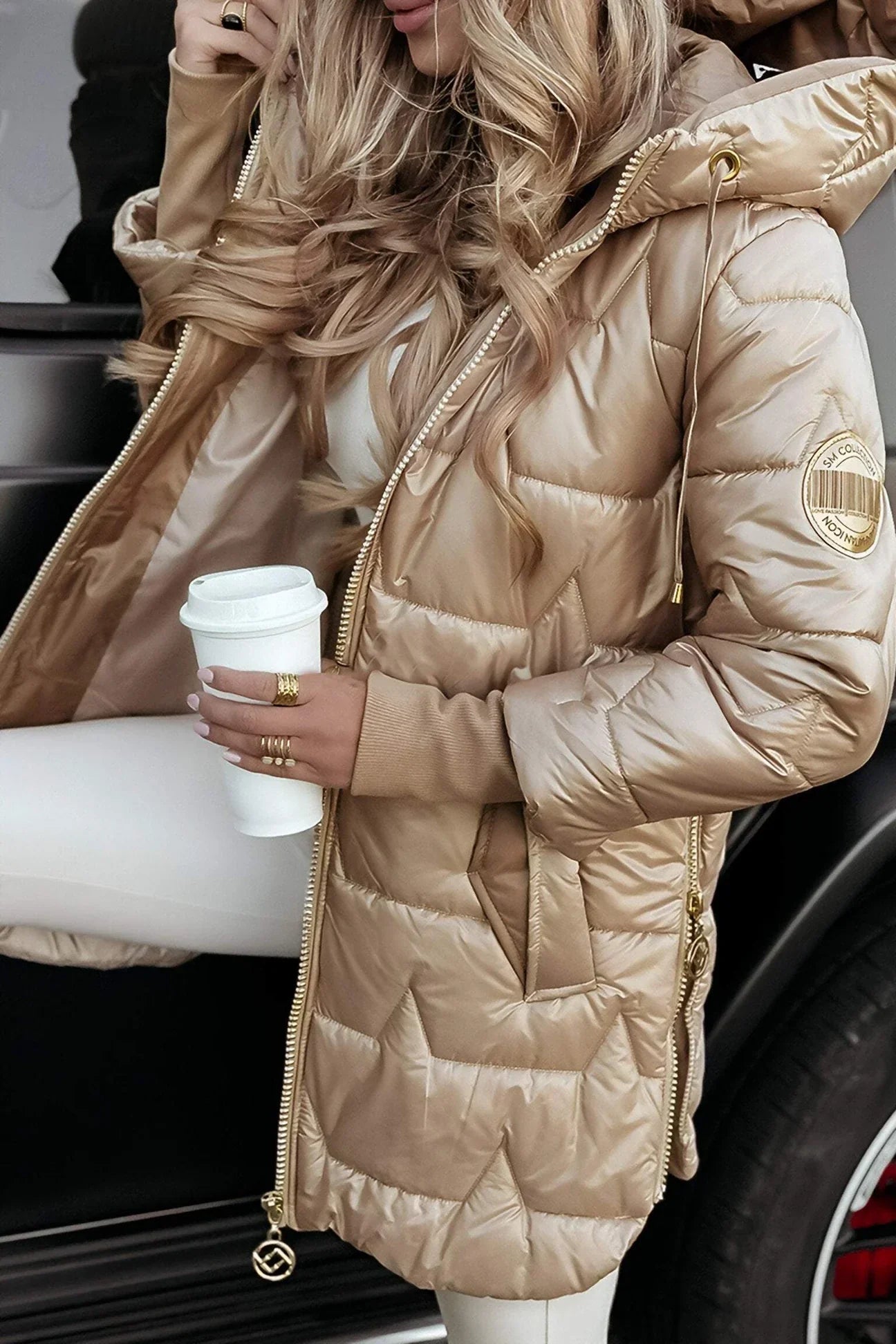 Nolwen™ | Stylový zimní kabát s kapucí a podšívkou