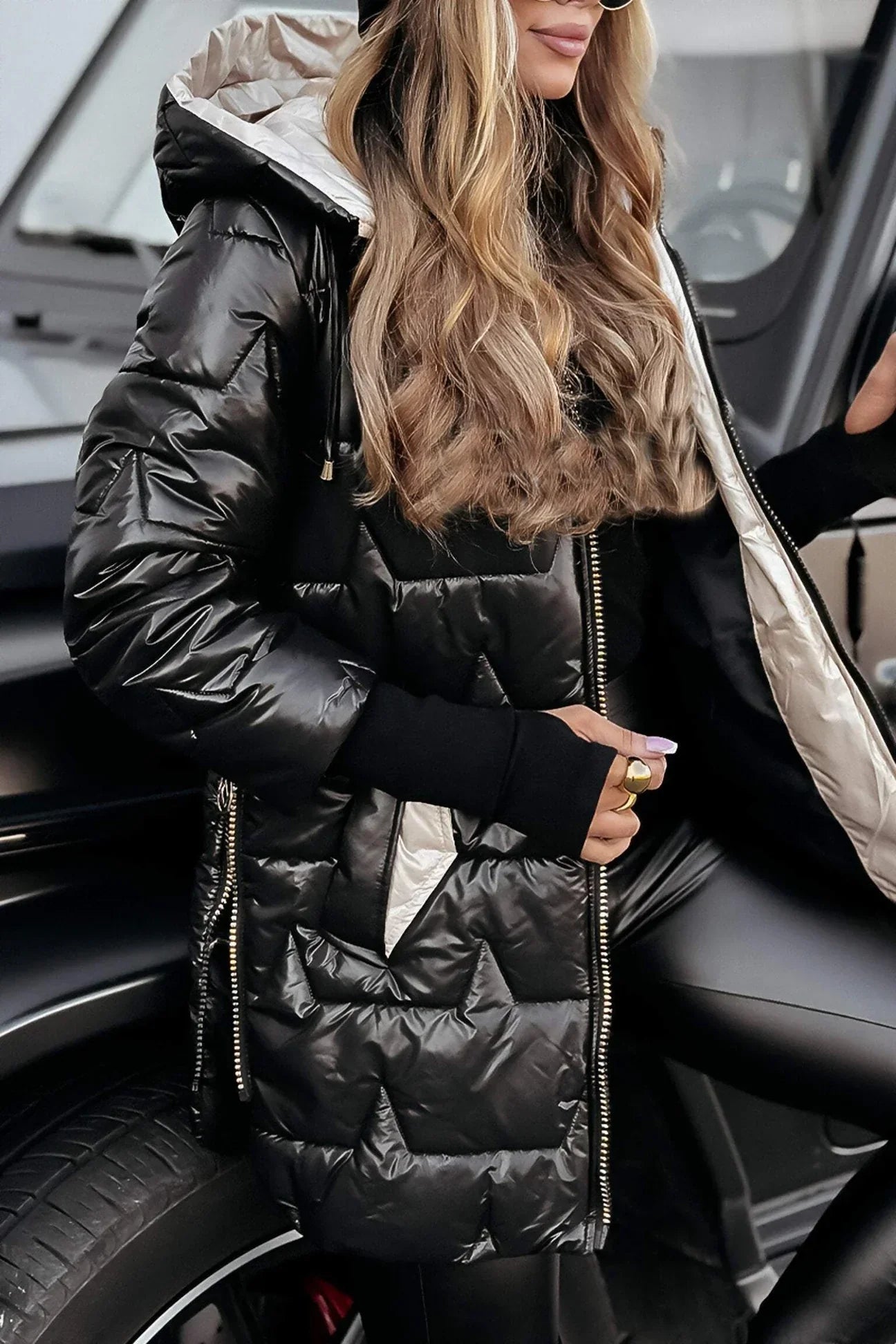 Nolwen™ | Stylový zimní kabát s kapucí a podšívkou