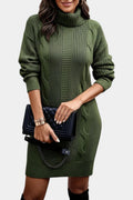 Tacienne | Robe pull en maille union à col roulé