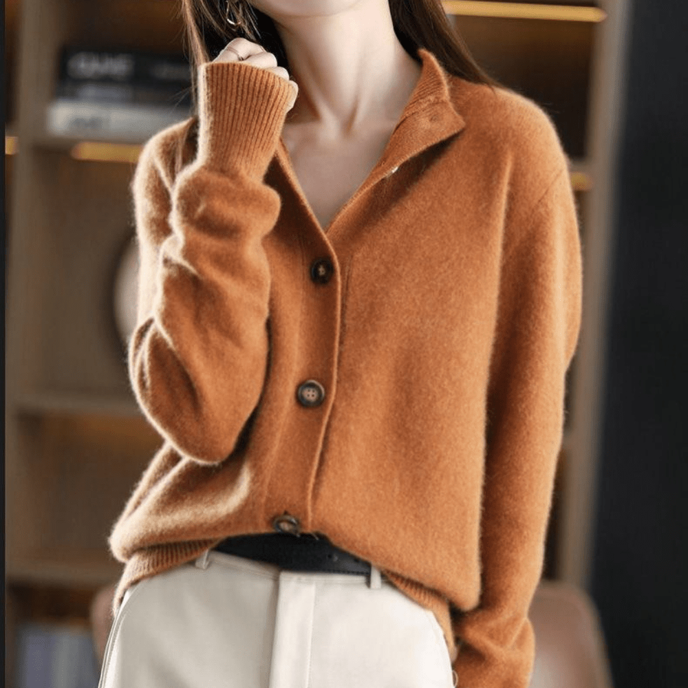 Annie™ | Gilet en cachemire tricoté