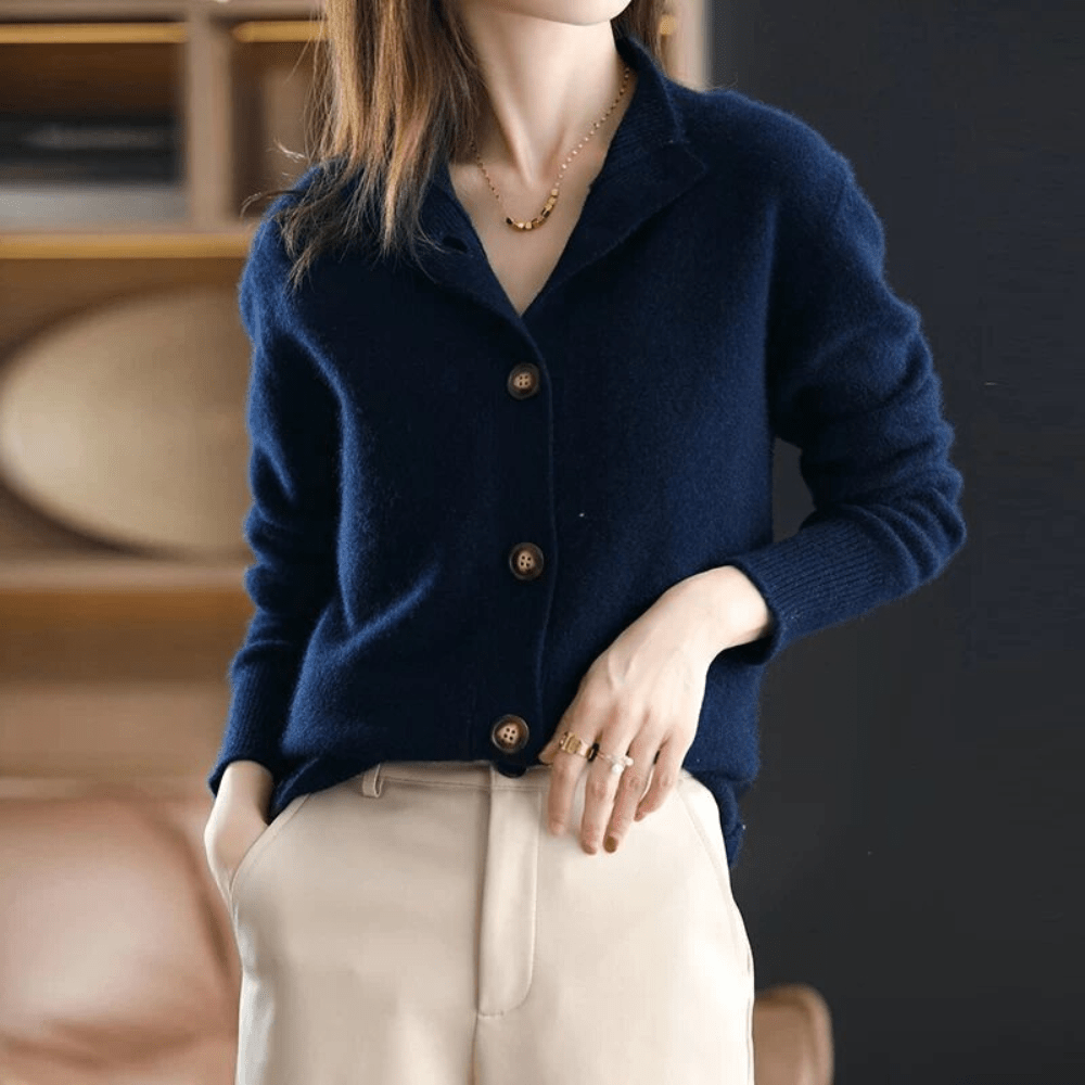 Annie™ | Gilet en cachemire tricoté