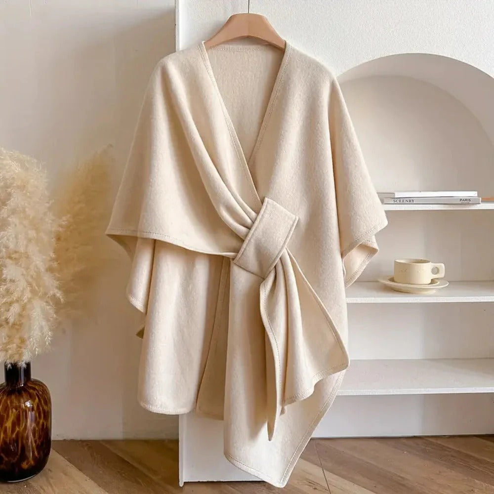 Sophia-Lise | Écharpe poncho longue 