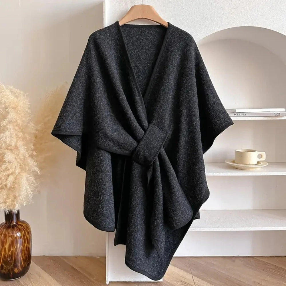 Sophia-Lise | Écharpe poncho longue 
