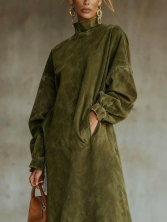 Aurora | Robe à franges en daim