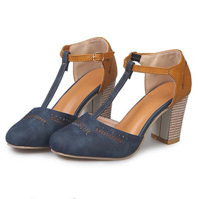 ALICIA™ | Vysoké retro podpatky s T-páskem pro nadčasový styl