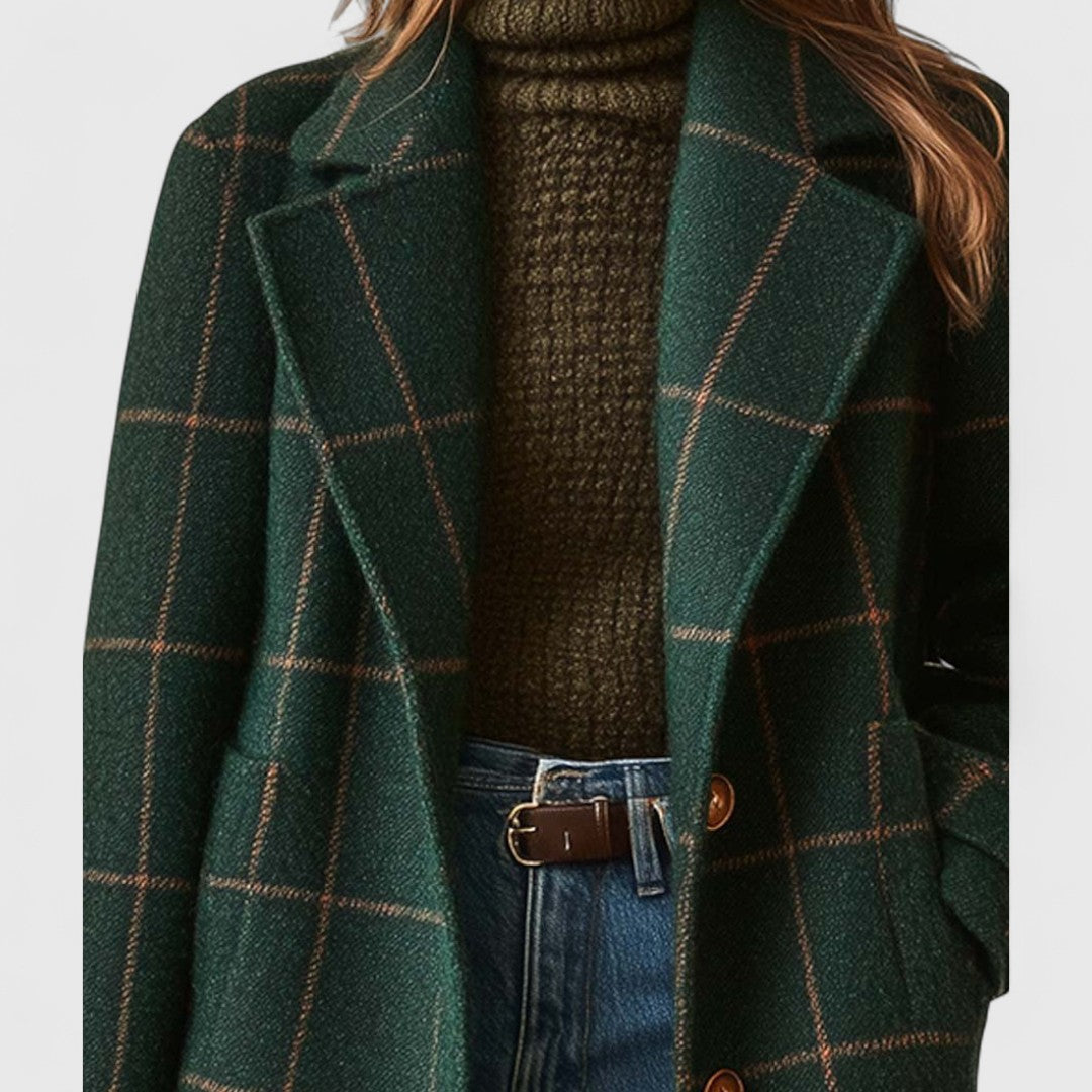 Fiona – Manteau à carreaux classiques