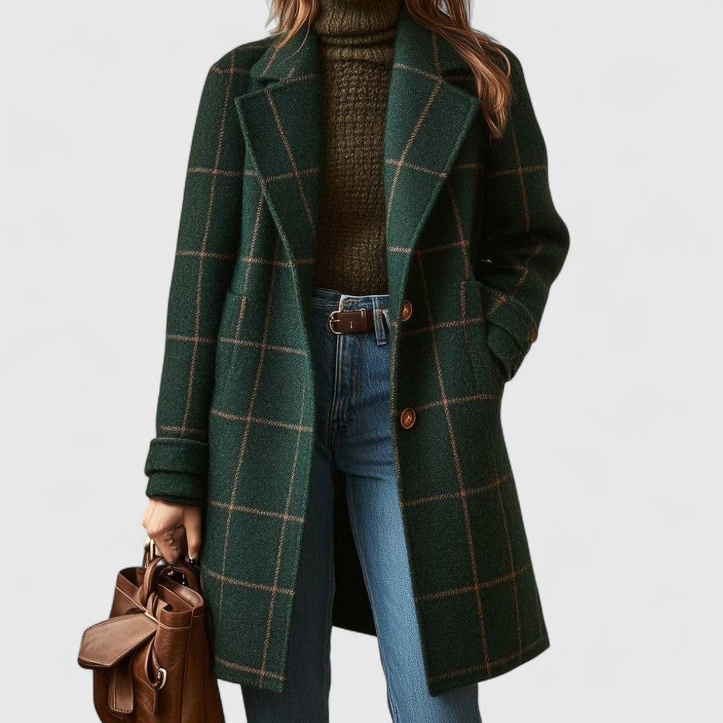 Fiona – Manteau à carreaux classiques