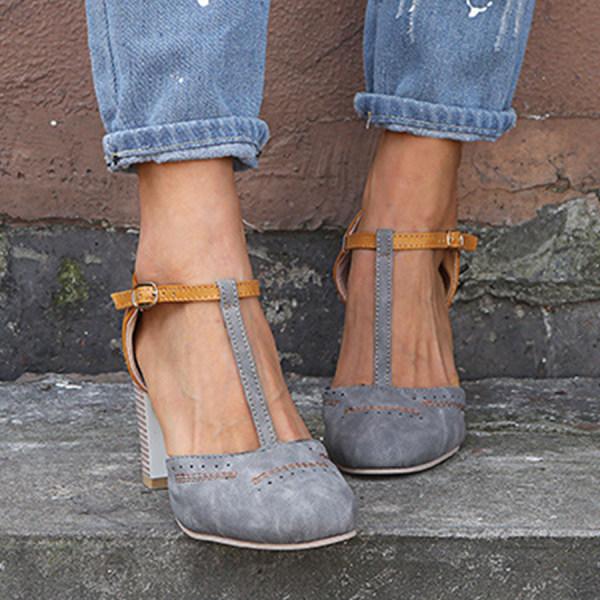 ALICIA™ | High retro heels with T-strap for timeless style