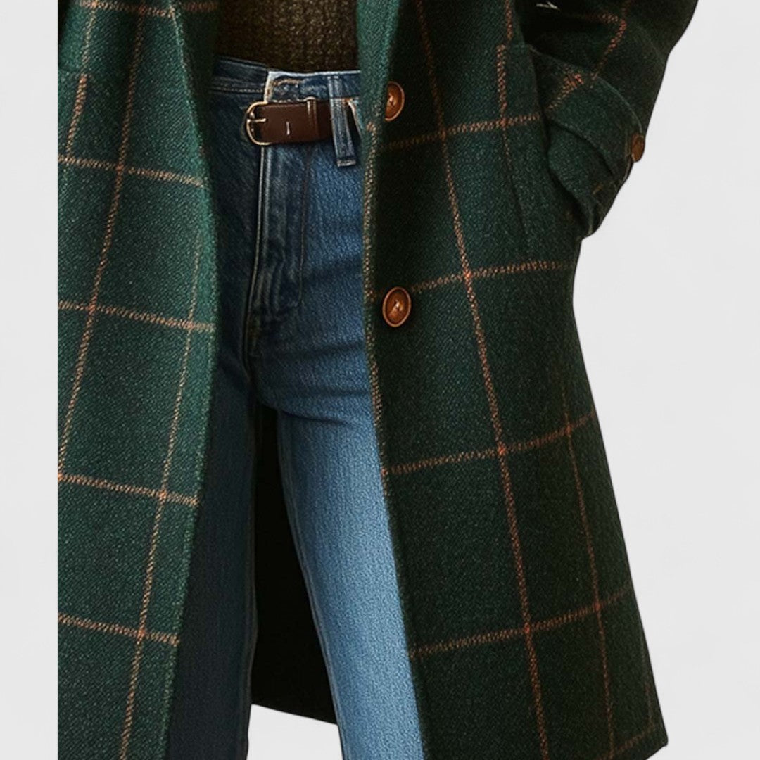 Fiona – Manteau à carreaux classiques