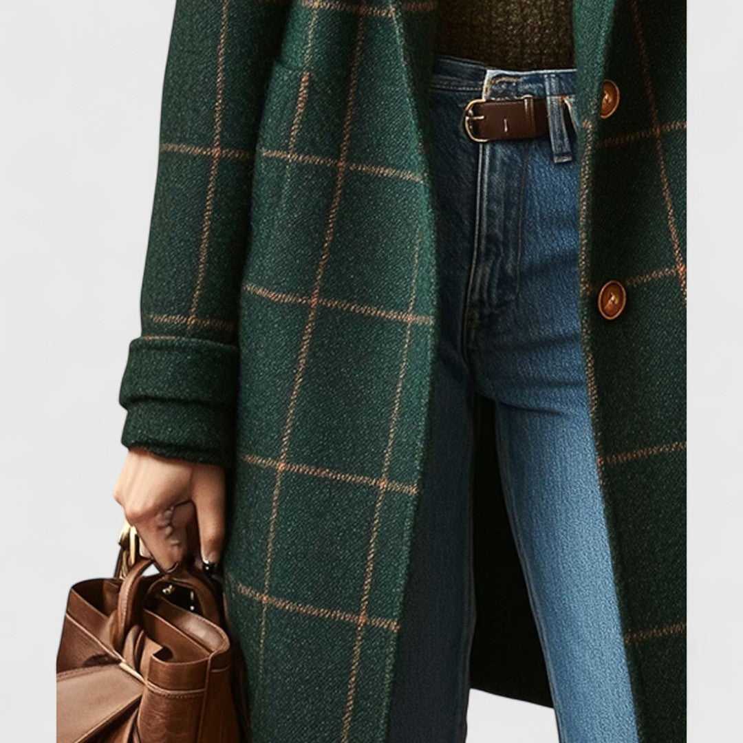 Fiona – Manteau à carreaux classiques