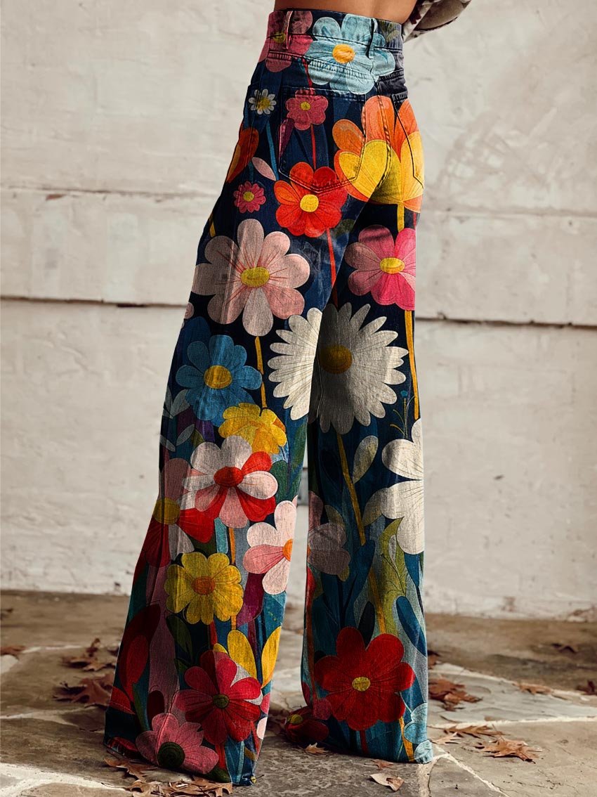 Poppy | Pantalon large rétro style jardin