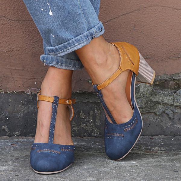 ALICIA™ | High retro heels with T-strap for timeless style