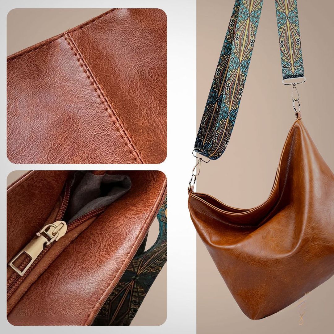 Greta - Sac bandoulière vintage en cuir