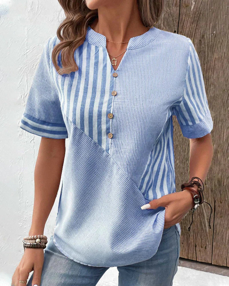 Frederique™ | Elegant striped blouse