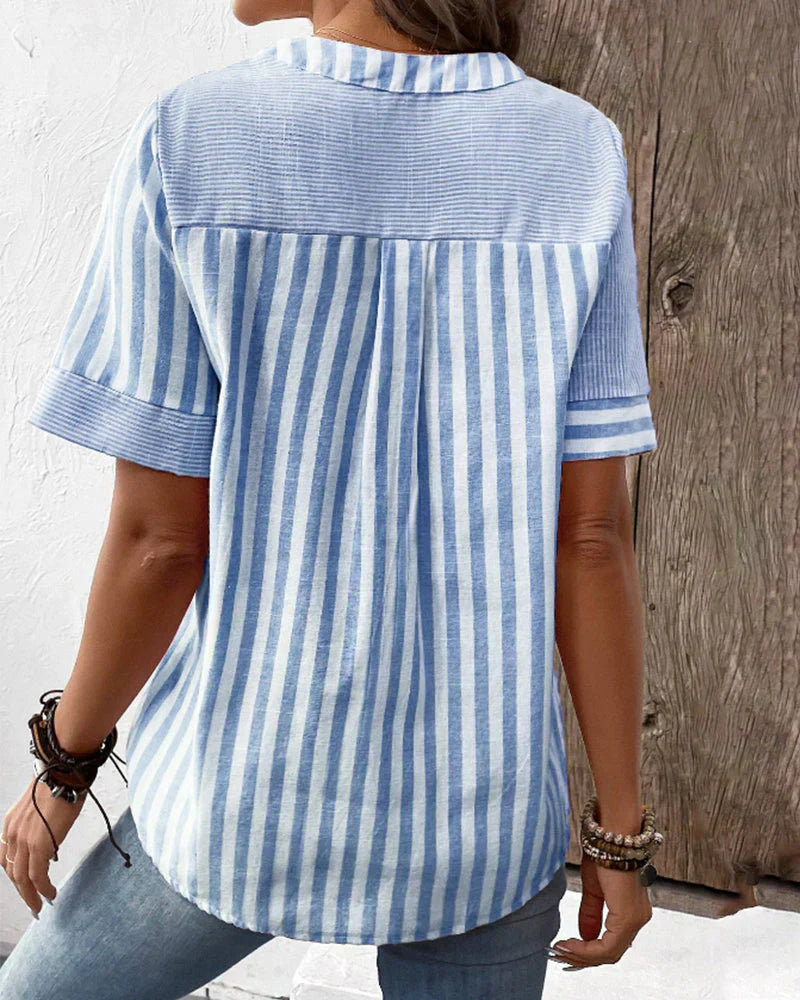 Frederique™ | Elegant striped blouse