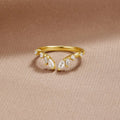 Noelia - Bague en cristal doré