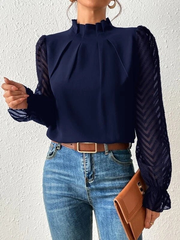 NATHALIE™ | ELEGANT BLOUSE WITH RUFFLED SLEEVES