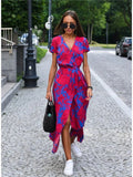 Vada™ | Summer dress with V-neck and slit