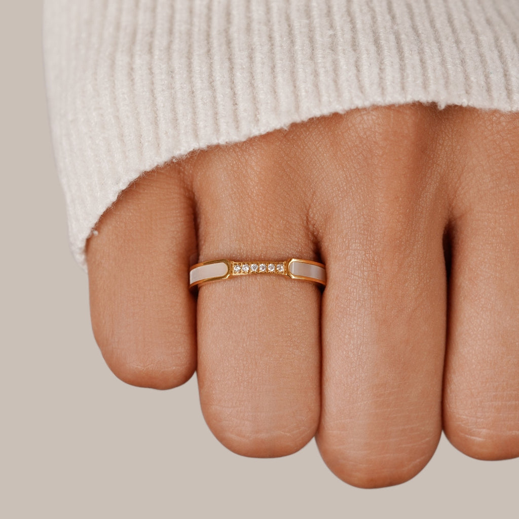 Bague Bibiana - Perle et Cristal