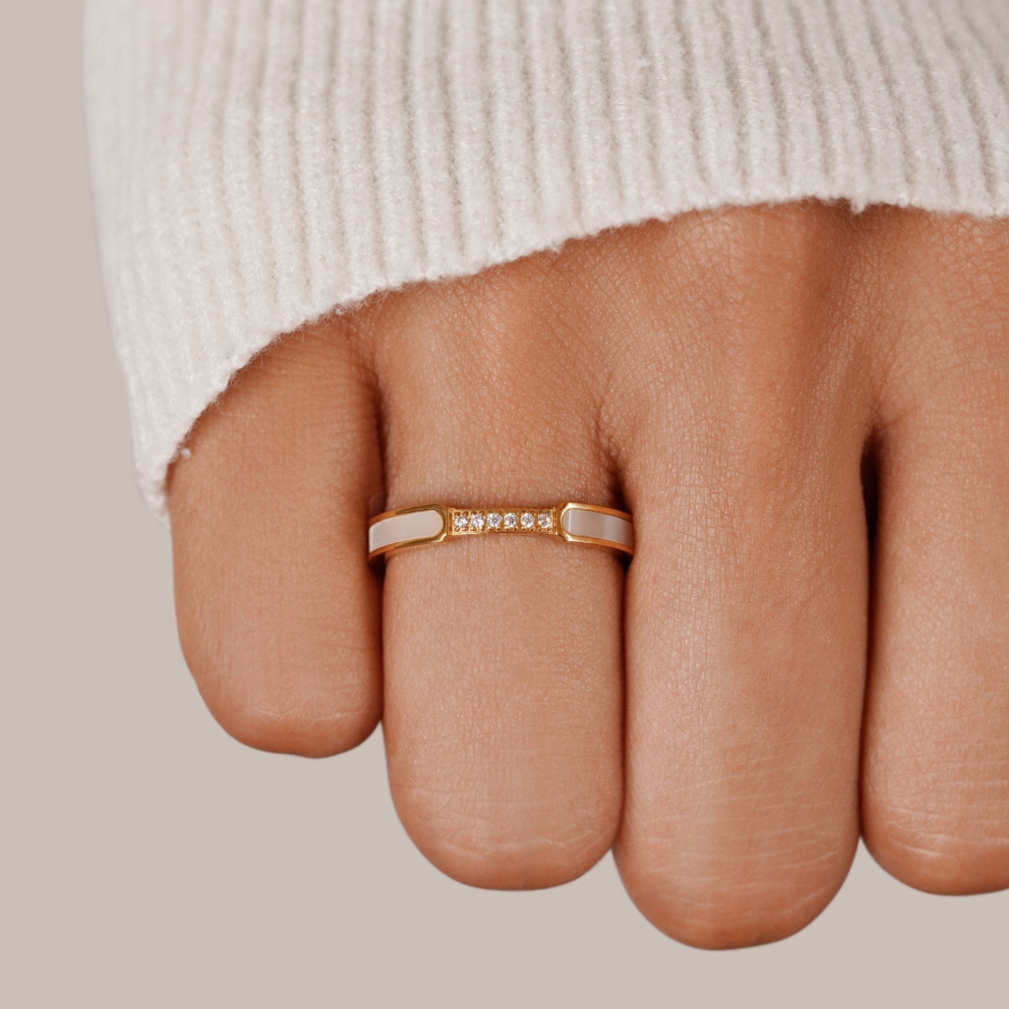 Bague Bibiana - Perle et Cristal