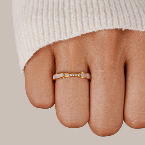 Bague Bibiana - Perle et Cristal