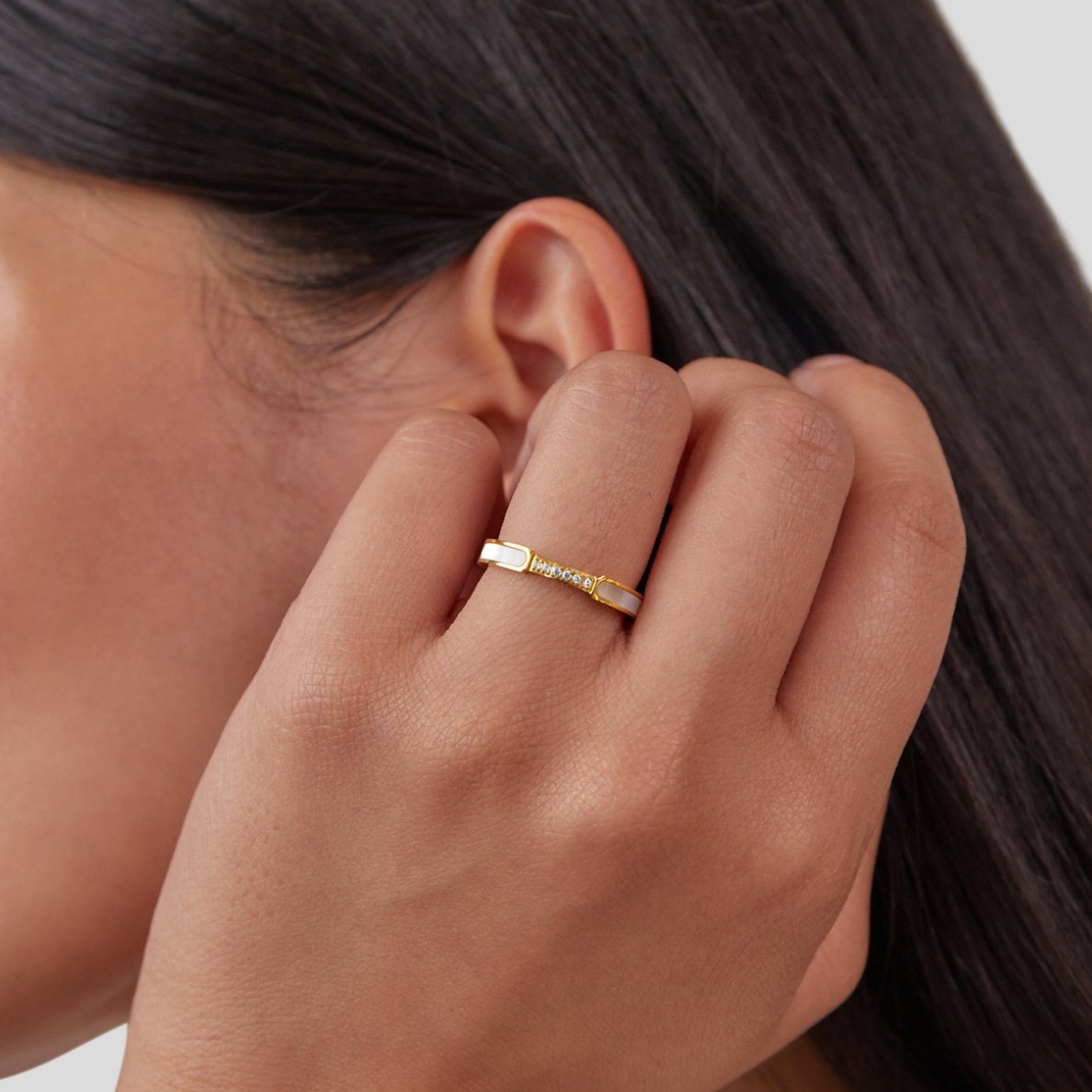 Bague Bibiana - Perle et Cristal
