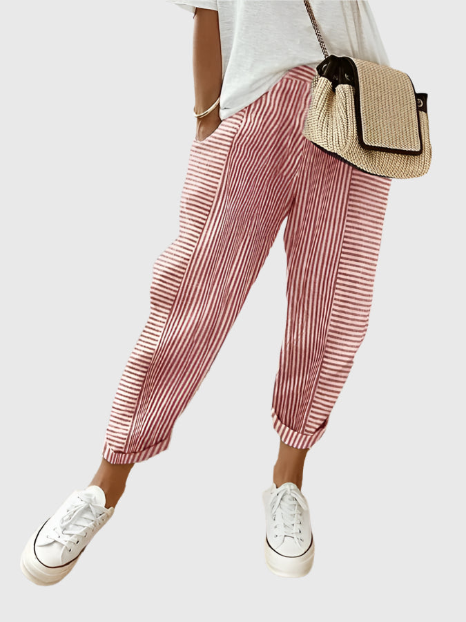 Nicola - Pantalon rayé