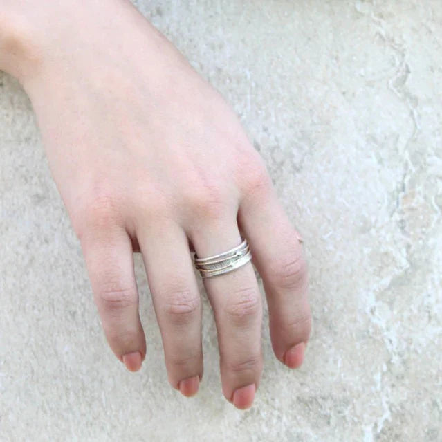 Lidia - Bague en argent avec revêtement doré vieilli 