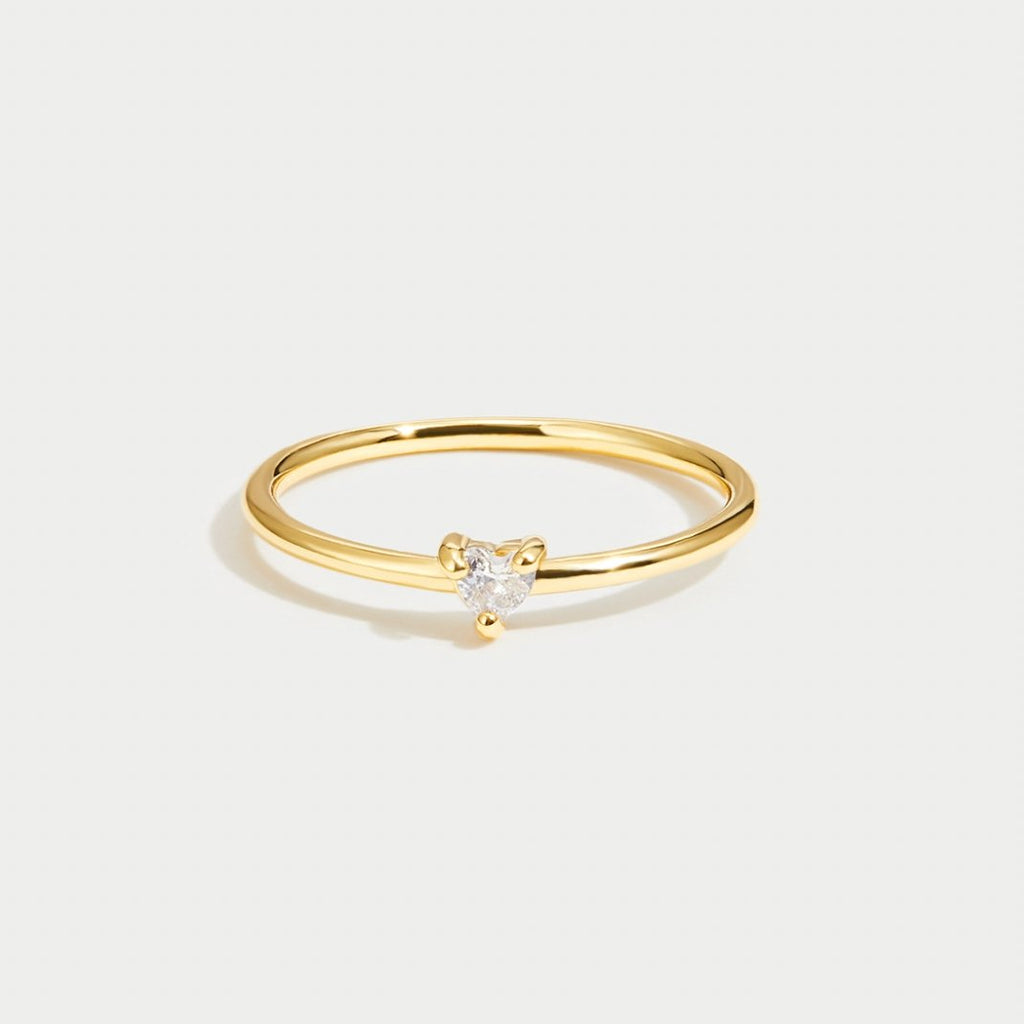 Jimena - Bague en forme de cœur en verre