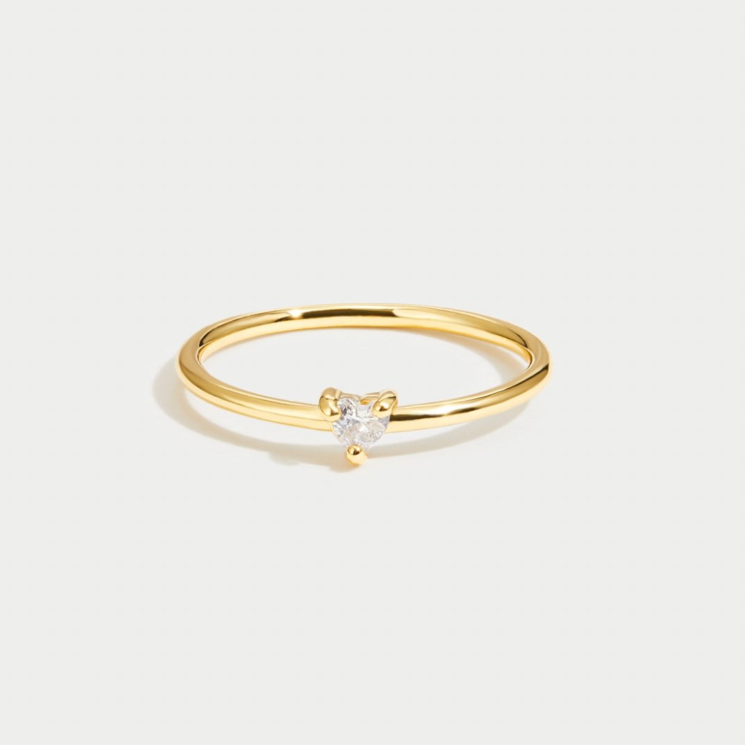 Jimena - Bague en forme de cœur en verre