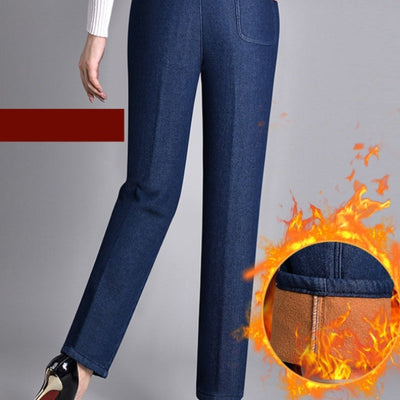 Maira | Damesjeans Met zijzakken En Elastische taille
