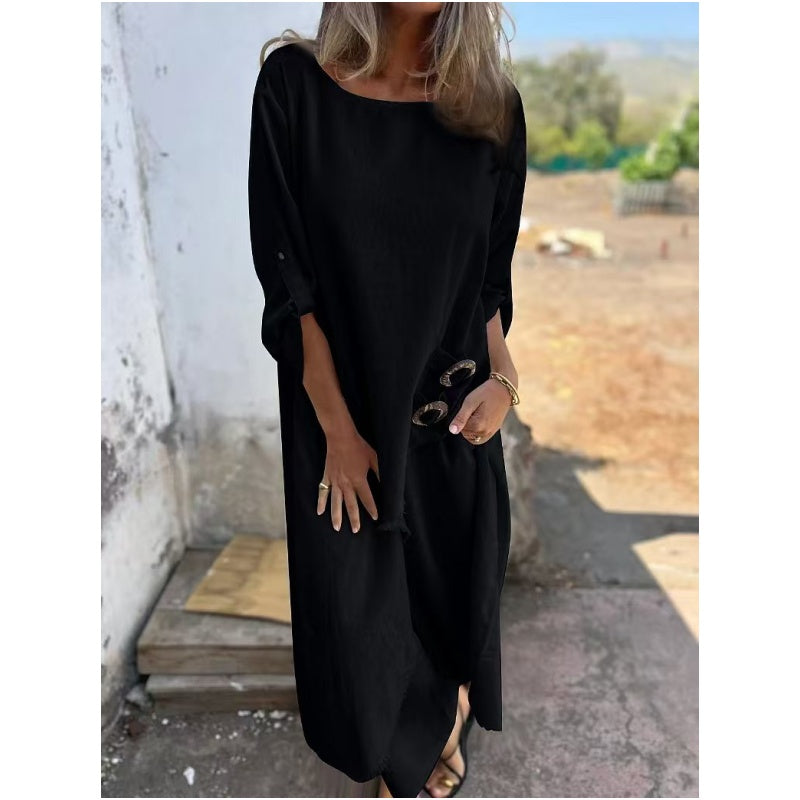 Robe et pantalon neufs en coton et lin - Ensemble deux pièces confortable