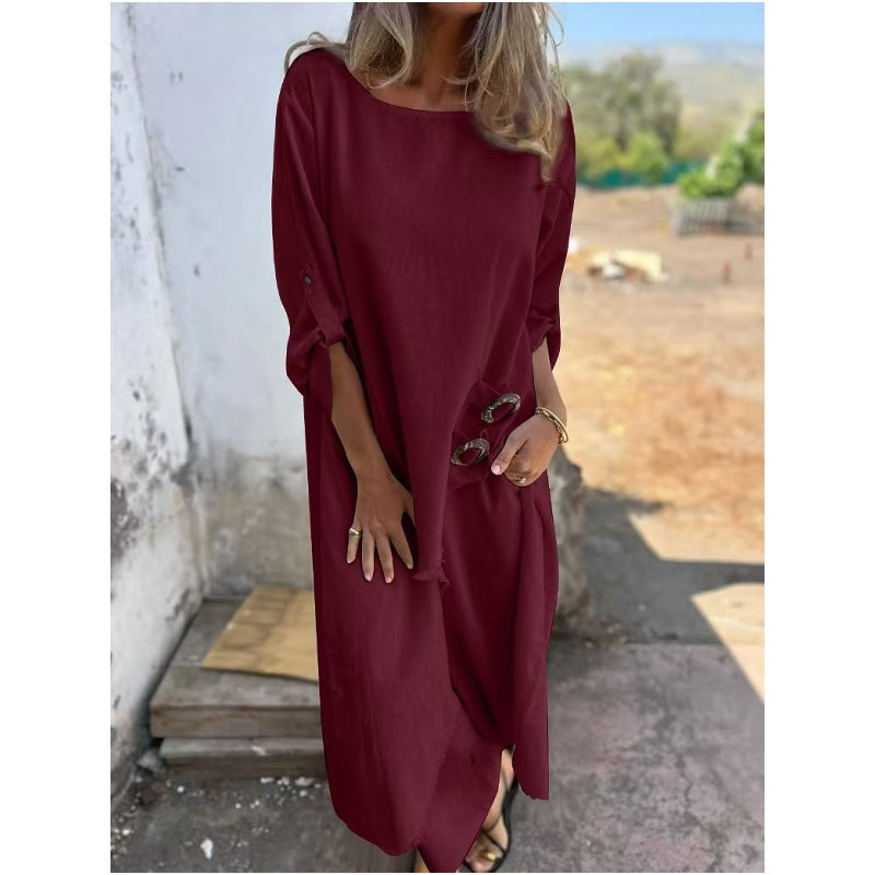 Robe et pantalon neufs en coton et lin - Ensemble deux pièces confortable