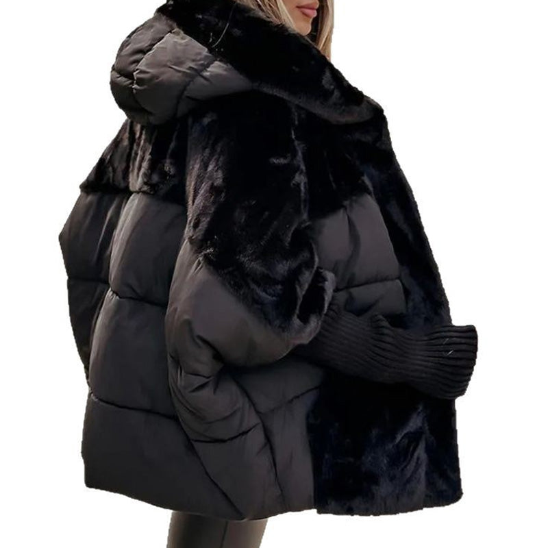 🔥Wintervoorverwarming - enorme kortingen🔥Luxe Dames Oversized Gebreide Puffer Jas – Winter Must-Have met Patchwork Design &amp; Maximum Warmte!