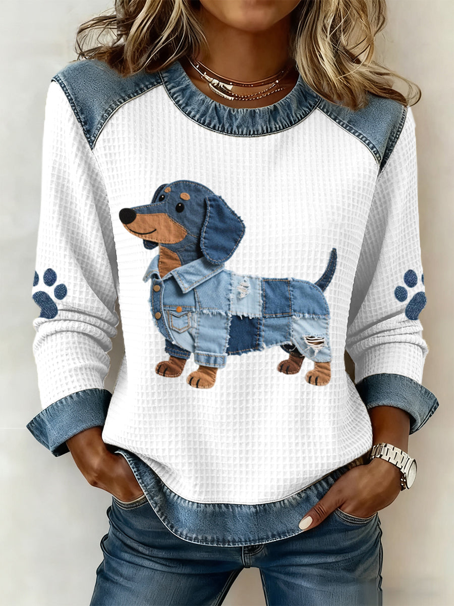 Calyne | Chemisier Chiot Doux Patchwork