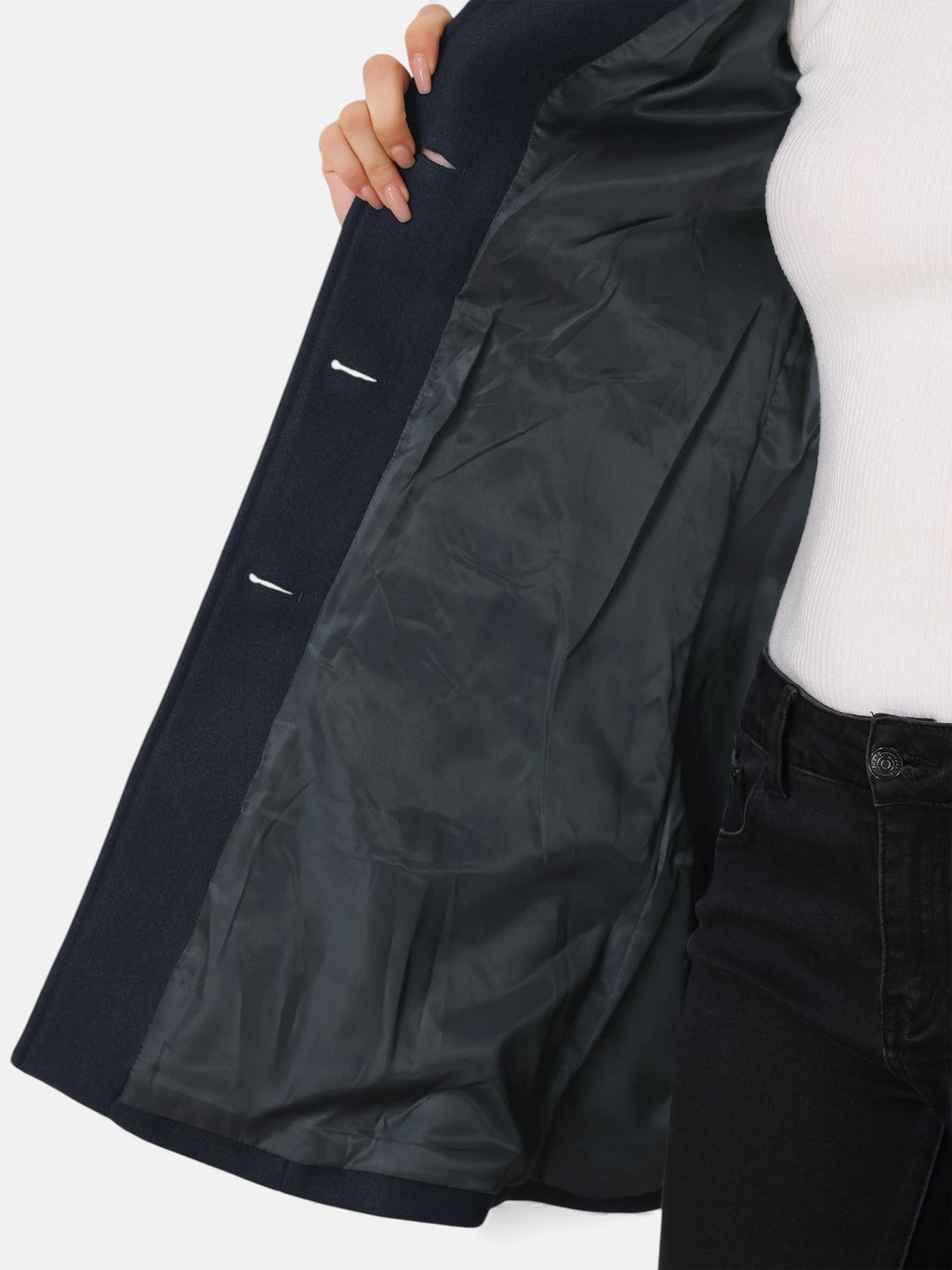 Joséphine | Trench-coat d'hiver à simple boutonnage pour femme