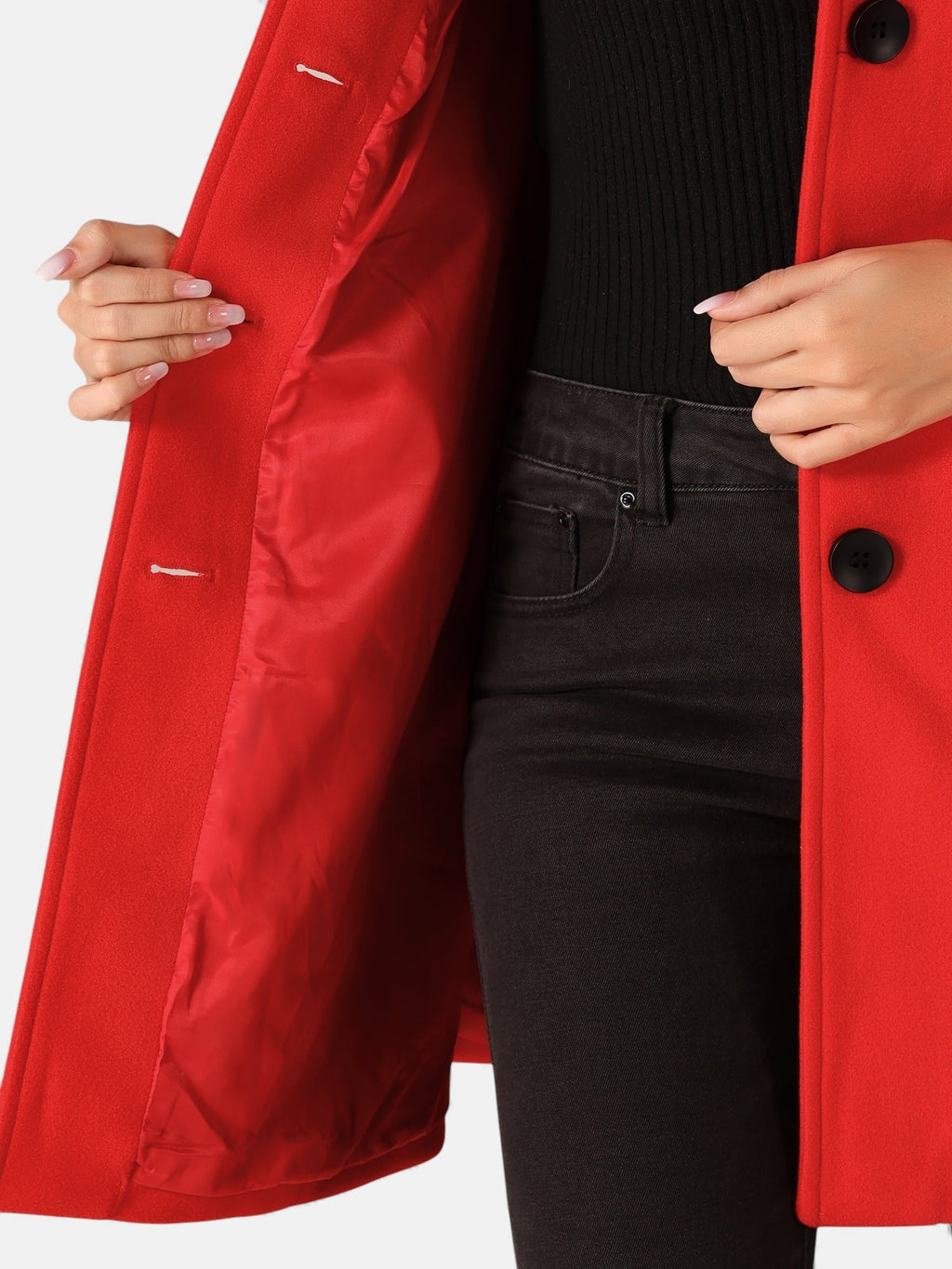 Joséphine | Trench-coat d'hiver à simple boutonnage pour femme