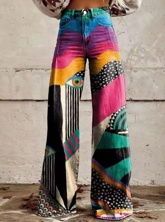 Cleo | Pantalon large Abstract Vision